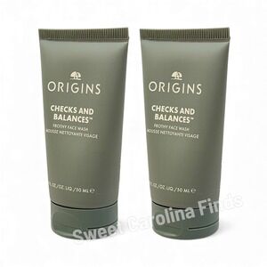 Lot of 2 Origins Checks & Balances Frothy Face Wash 1.7oz/50mL Travel Size New